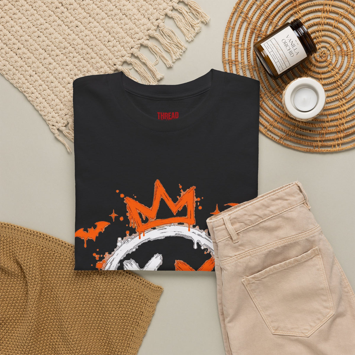 Crowned Chaos — Halloween Graffiti Tee