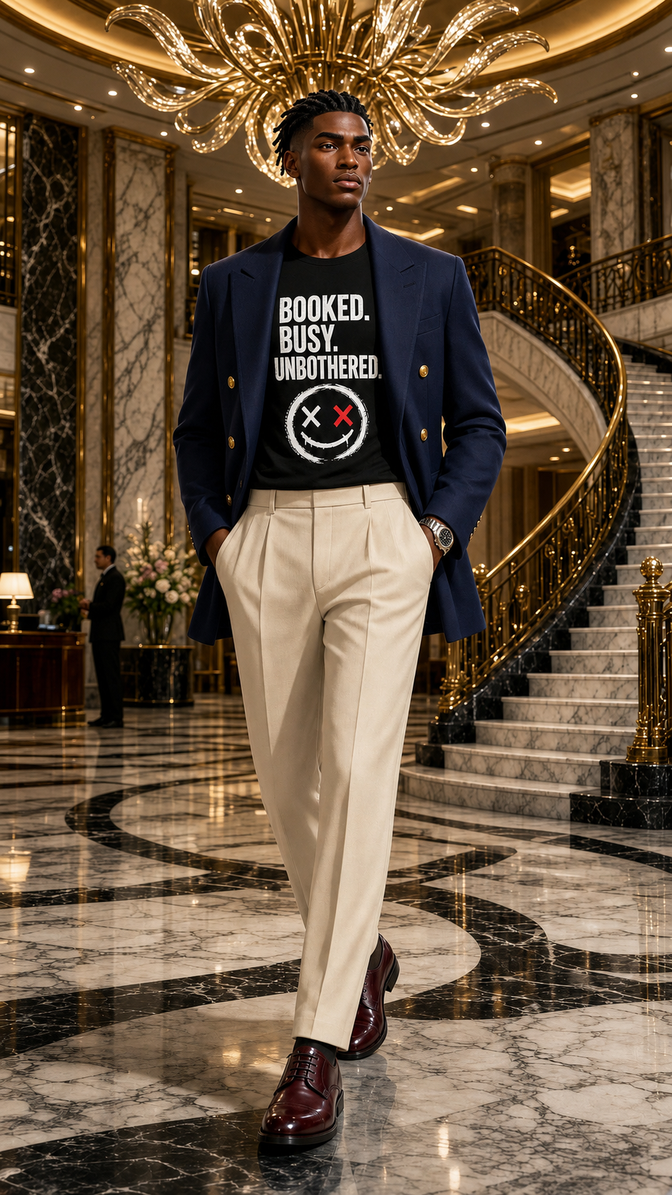 Thread Snark styled with tailored trousers